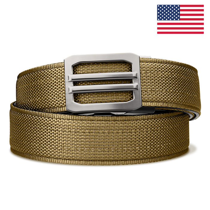 Kore Essentials USA Coyote Tactical Gun Belt with an X1 Buckle